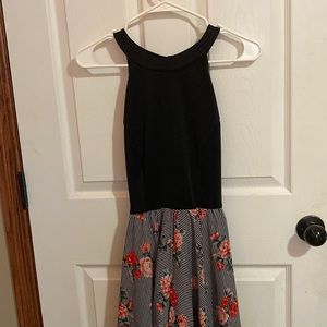Floral Long Dress with Shrots